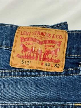 Levi's 513 Straight Jeans in Blue 34x32 No Stretch